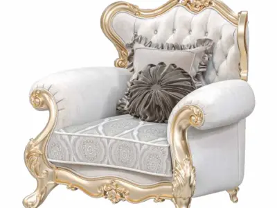 Classic Furniture Sofa and Armchair 3D model