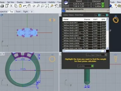 3 stone ring  3D print model