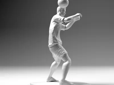 Footballer 02 Headstrike 03 Stl 3D print model