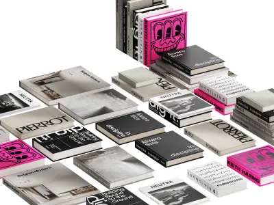 058 Decorative books set 11 neutral 03 3D model