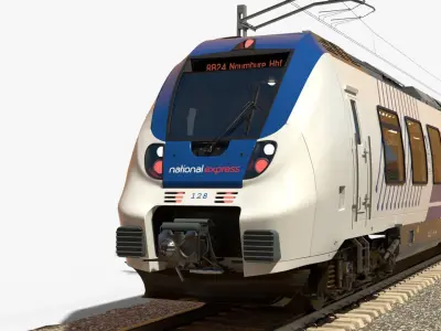 Bombardier TALENT Train National Express Low-poly 3D model