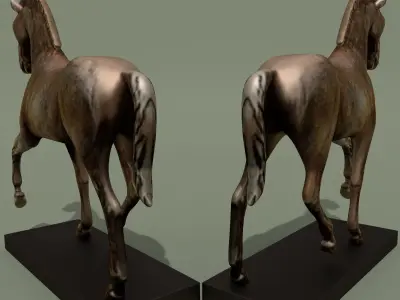 Horse Statuette X 3D model