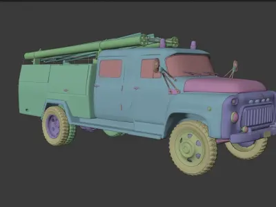 Firetruck GAZ-53 3D model