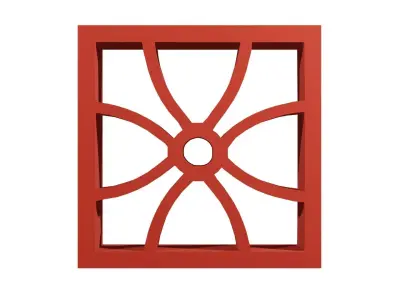 Brick Jaali flower design 3D model