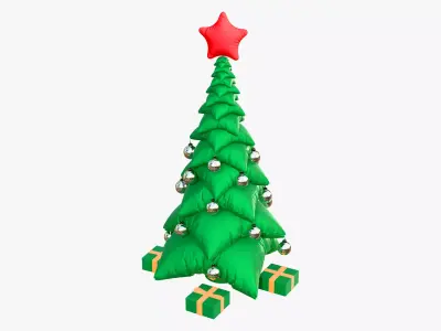 Christmas Pillow Tree with Gifts M1 3D model