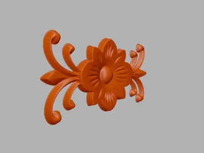Wood Carving Flower Decor 3D print model purchase