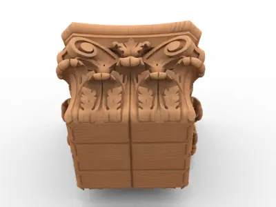 Column capital classic decorative ornament cnc 3d printing 02 3D print model