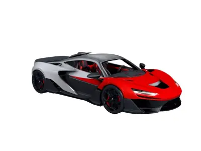 McLaren W1 2025 Futuristic High Performance Hypercar 3D model