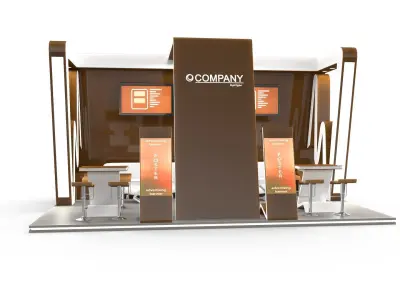 Exhibition Stand 6 Low-poly 3D model