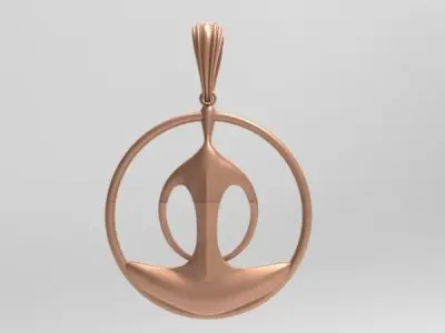 Yoga pendant 3D print model