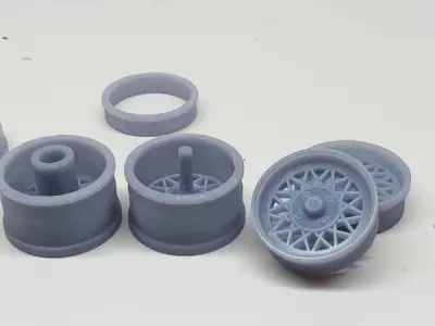 3D printable retro wheel for model building 3D print model
