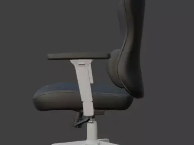 Black and White Racing Style Gaming Chair  3D model