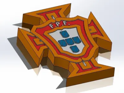 Portuguese National Football Team Emblem 3D print model