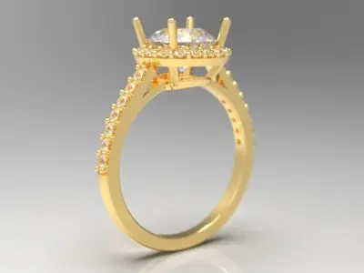 Eternal Radiance Halo Ring Set 3D print model