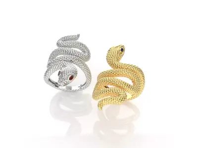 Snake Ring 3D print model