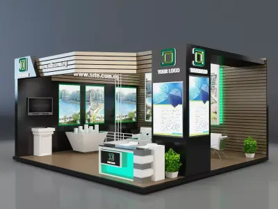 Booth Exhibition Stand a345 3D model purchase