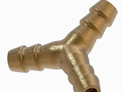 Brass Y Type Connector 3D print model