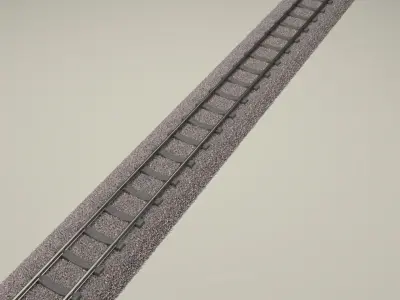 Train Track 3D model