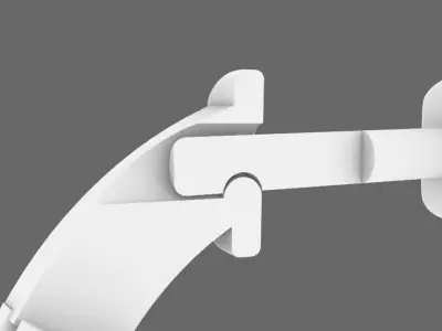 hoop eternity earrings 18mm dia 2mm stones 3d model round rings 3D print model