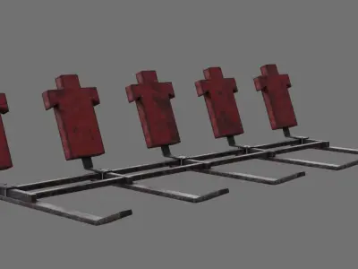 Football Tackling Dummy 1B Low-poly 3D model