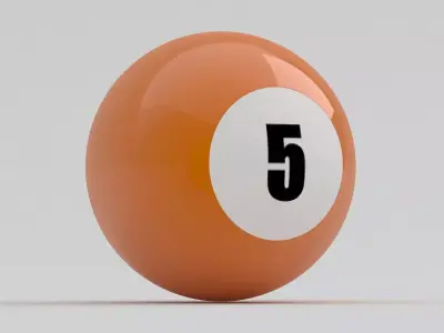 Pool Snooker Ball 5 3D model