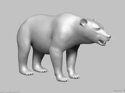 Brown Bear - Highpoly Sculpture 3D model