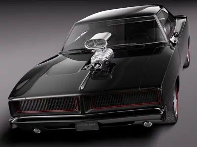 Dodge Charger 1969 custom 3D model