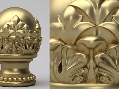 Carved Finial 3D model