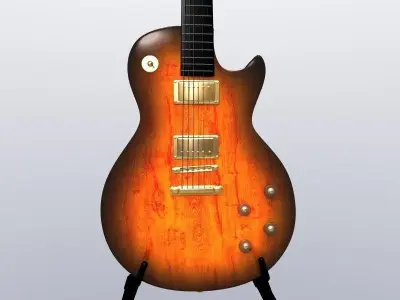 Realistic Electric Guitar 3D model