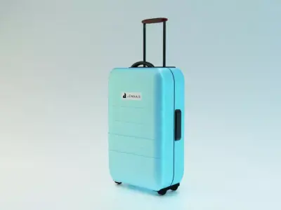 Suitcase on wheels 3D model