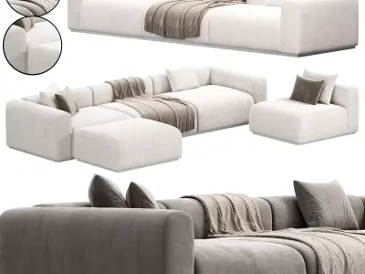 Braid Mahy Sectional sofa 3D model