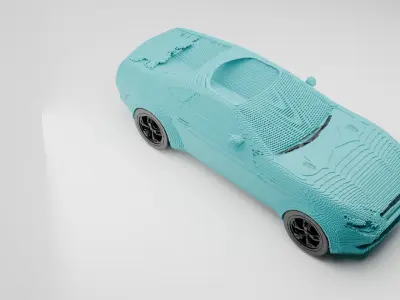Minecraft car 3D model