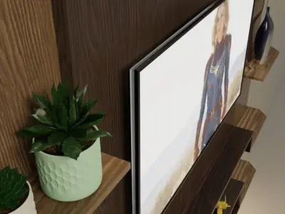 Painel de TV Simples - TV Panel Free low-poly 3D model