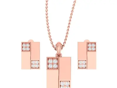 Pendant Earrings combo - 347 3D print model