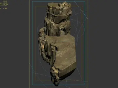 Stone Fallen Land - BOSS Area Cliff 1 3D model