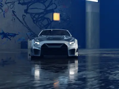 nissan r35 gtr liberty walk 3D model