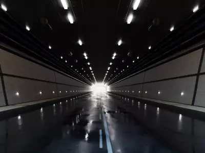 Realistic Tunnel train Low-poly 3D model