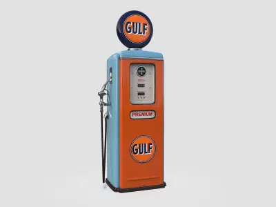 Vintage GULF Gas Pump 1948  3D model