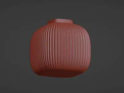 Vase cube pumpikin 3D print model