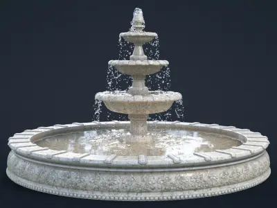 Fountain Animated 3D model