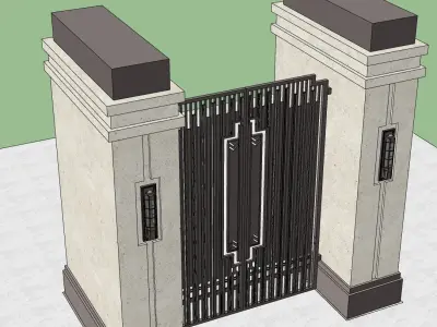 Door Art deco 3d model 3D model
