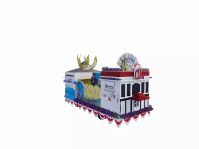 Parade Float Car Decorative Festival Vehicle 3D Model 3D print model