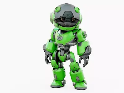 ROBO ZERO-D  Rigged for Unreal Engine - Unity - MIXAMO  3D model