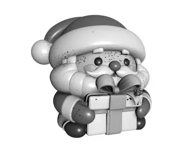 Santa Claus Christmas 3D Model 3D print model