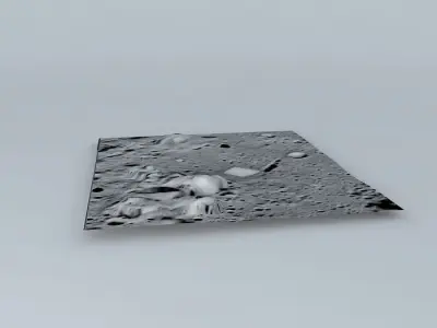 Moon Terrain Final Version Free 3D model