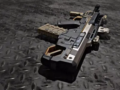  Assault rifle  Low-poly 3D model