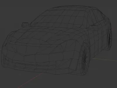 Low Poly Gameready Mazda 6 Low-poly 3D model