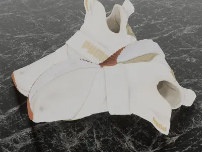PUMA 3D SHOES - HIGH Low-poly 3D model