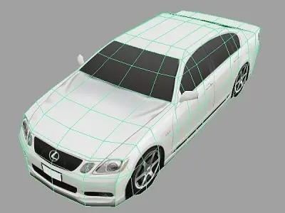 Lexus GS430 Low-poly 3D model