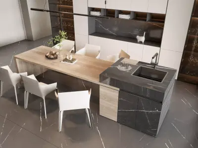 Dining room  Dining interior  Dining table 26 3D model